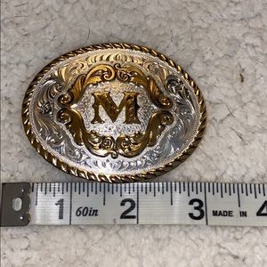 Belt Buckle with M on it
